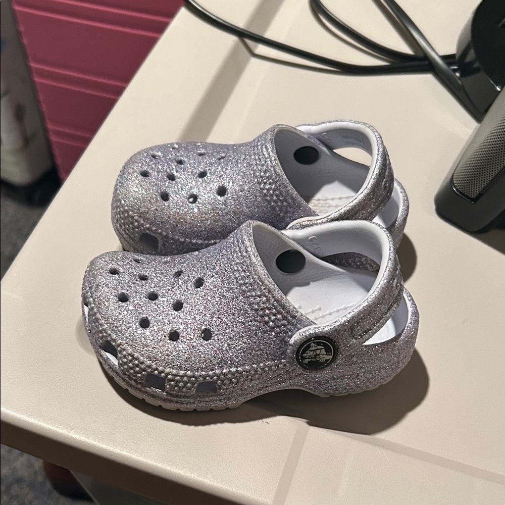 Kids Glitter Clogs